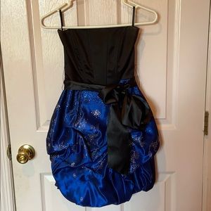 Blue BCBG short formal dress